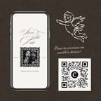 Save The Date Website Template (Romantic 01 - Ivory & Black)