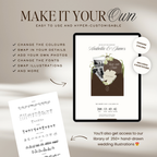 Save The Date Wedding Website Template (Brown & Ivory)