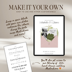 Save The Date Wedding Website Template (Pink & Green)