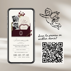 Save The Date Wedding Website Template (Envelope 07 - Burgundy + Ivory)
