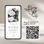Save The Date Wedding Website Template (Envelope 05 - Black + White)