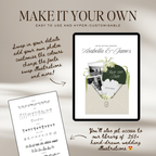 Save The Date Wedding Website Template (White & Green)