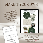 Wedding Website Template with RSVP (White & Green)