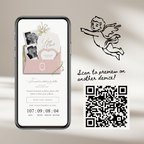 Save The Date Wedding Website Template (Envelope 07 - Pink + Ivory)