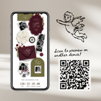 Wedding Website Template with RSVP (Envelope 06 - Green + Burgundy)