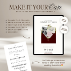 Save The Date Wedding Website Template (Burgundy & Ivory)