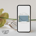 Save The Date Wedding Website Template (Envelope 04 - Blue & Pink)