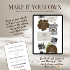 Wedding Website Template with RSVP (Brown & Dusty Blue)