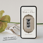 Wedding Website Template with RSVP (Photo Booth 01 - Ivory)