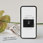 Wedding Website Template with RSVP (Envelope 05 - Black & White)