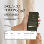 Old Money Wedding Website Template with RSVP (Olive)