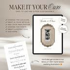 Save The Date Wedding Website Template (Photo Booth Animation 01 - Ivory)