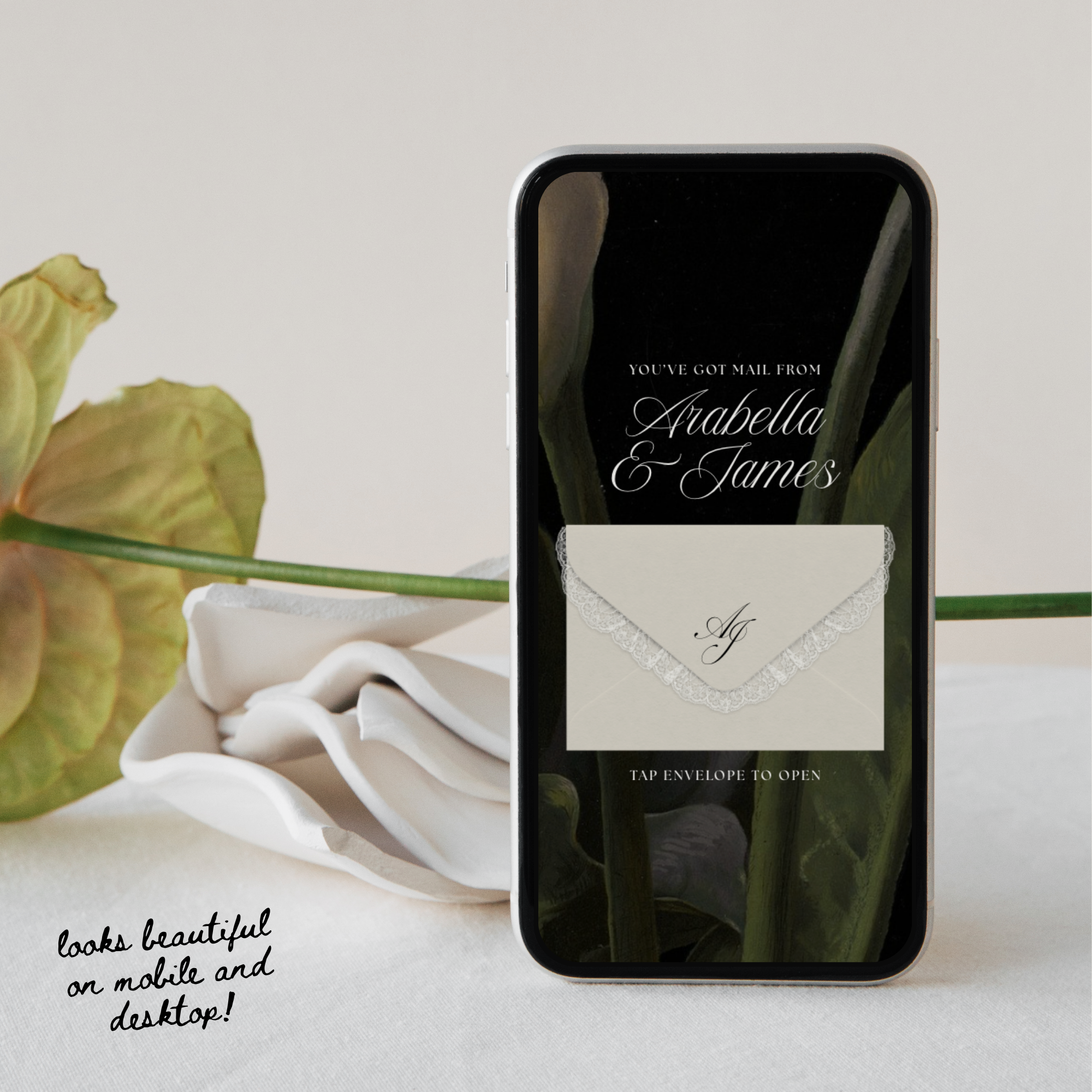 Old Money Save The Date Website Template (Lace 01)