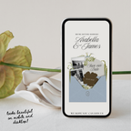 Save The Date Wedding Website Template (Brown & Dusty Blue)