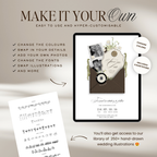 Save The Date Wedding Website Template (Envelope 06 - Brown + Ivory)