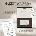 Save The Date Website Template (Vintage 01 - Brown Ivory)