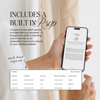 Wedding Website Template with RSVP (Brown & Ivory)