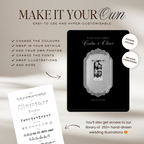 Save The Date Wedding Website Template (Photo Booth Animation 01 - Black)