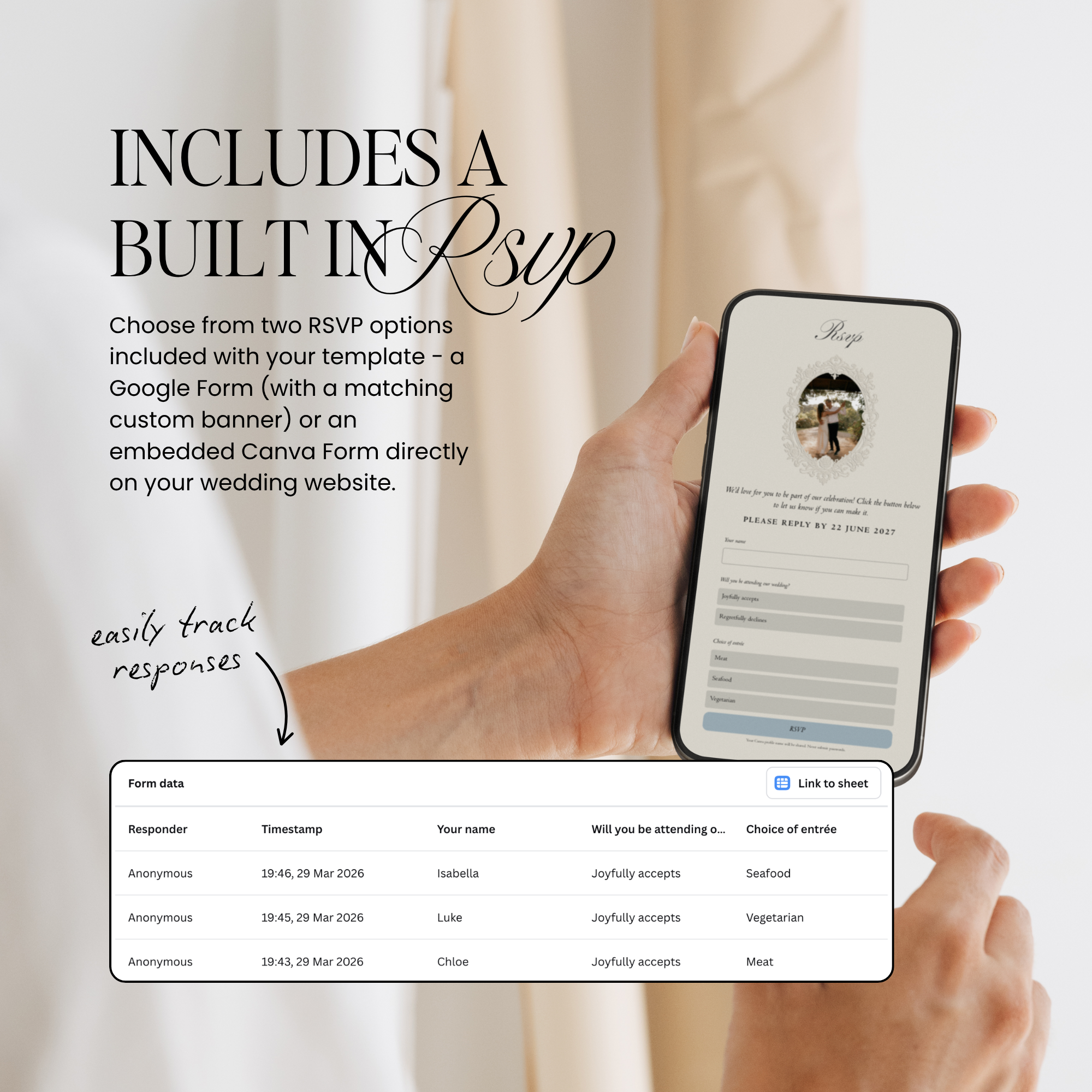 Heirloom Lace & Swan Wedding Website Template with RSVP (Blue & Pink)