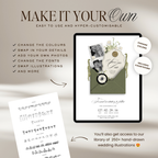 Save The Date Wedding Website Template (Envelope 06 - Sage Green + Ivory)