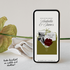 Save The Date Wedding Website Template (Olive Green & Burgundy)
