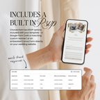 Wedding Website Template with RSVP (Envelope 04 - Olive Green & Burgundy)