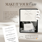 Lace Heart Save The Date Website Template (Lace 03 - Ivory)