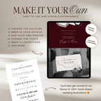 Save The Date Website Template (Romantic 01 - Burgundy)