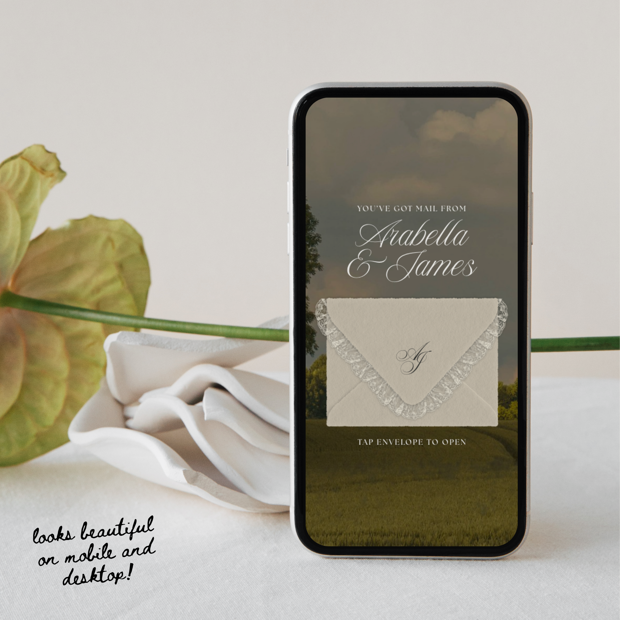 Old Money Save The Date Website Template (Lace 02)