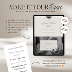 Save The Date Website Template (Vintage 01 - Ivory)