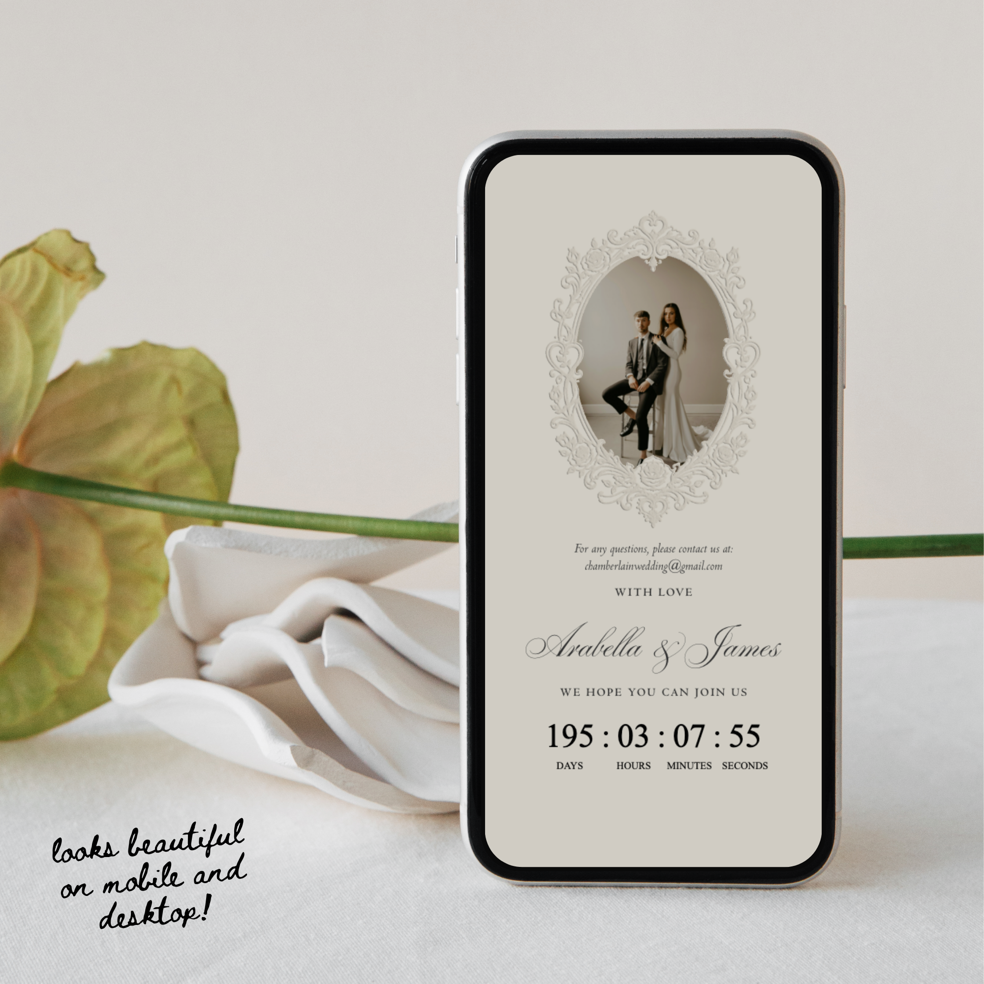 Old Money Save The Date Website Template (Lace 04)