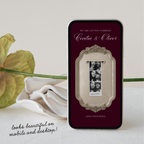 Wedding Website Template with RSVP (Photo Booth 01 - Burgundy)
