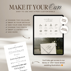 Lace Wedding Website Template with RSVP (Lace 0502)
