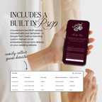 Wedding Website Template with RSVP (Photo Booth 01 - Burgundy)