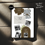 Wedding Website Template with RSVP (Brown & Dusty Blue)