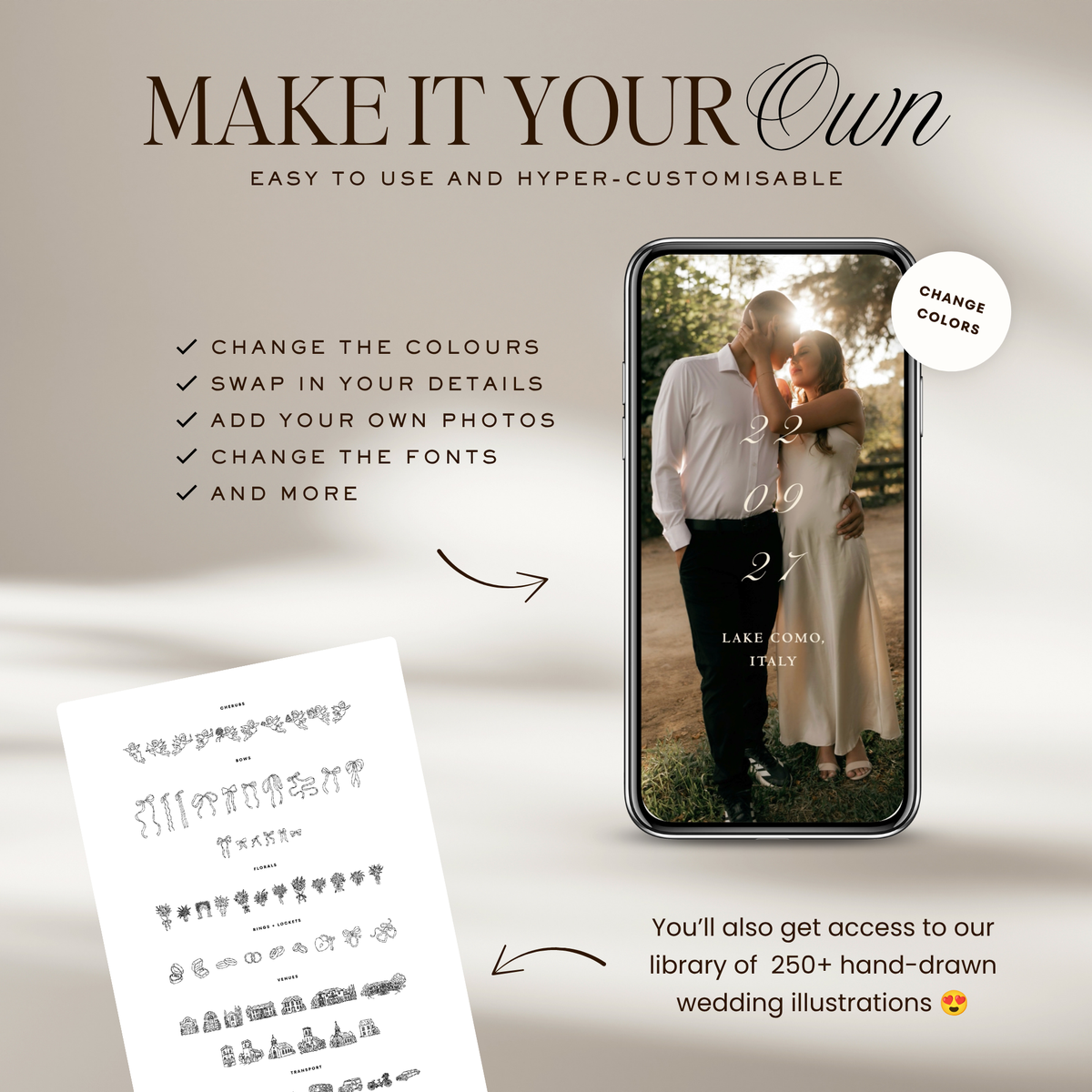 Lace Heart Save The Date Video Template (0102)