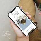 Save The Date Wedding Website Template (Brown & Dusty Blue)