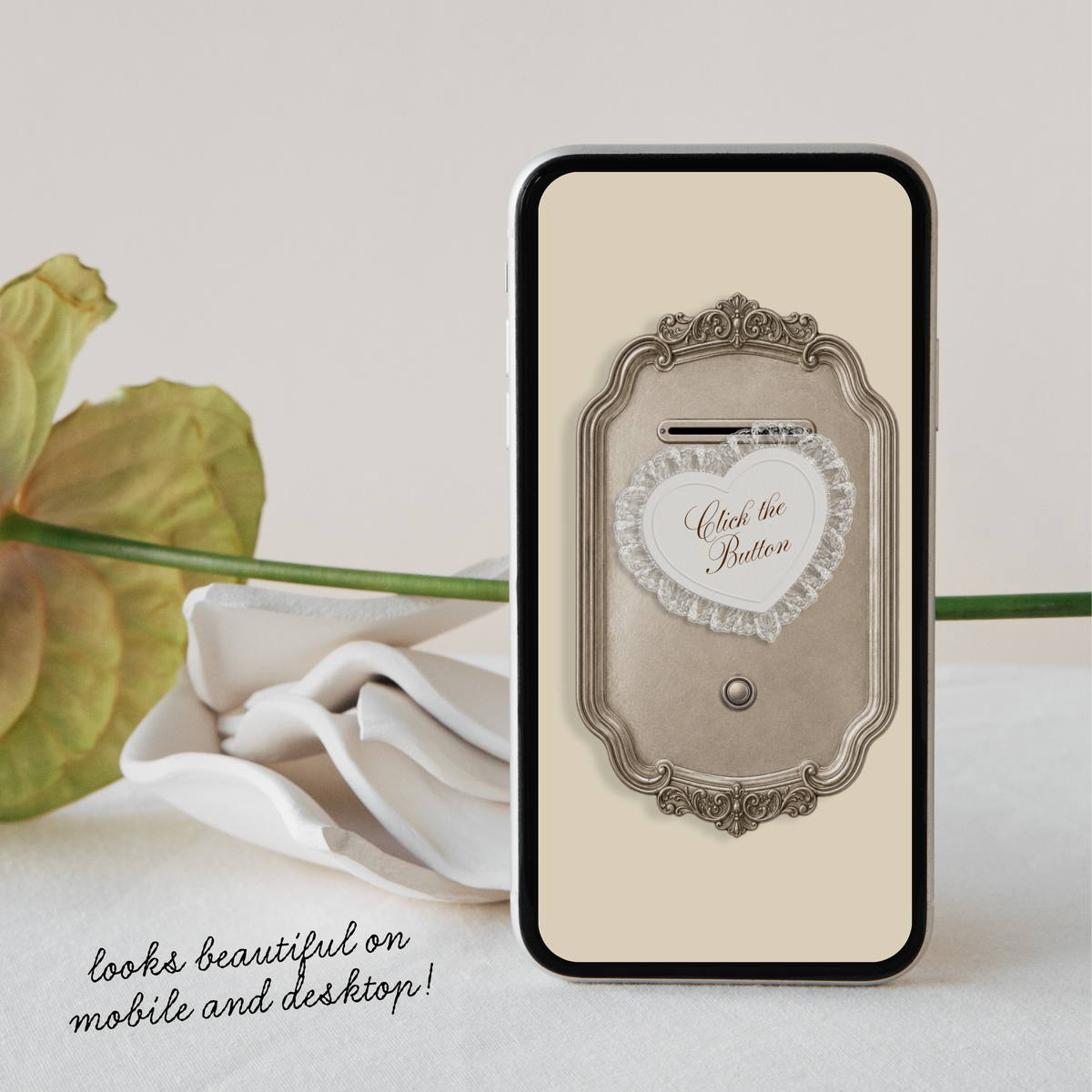 Save The Date Wedding Website Template (Photo Booth Animation 01 - Yellow)