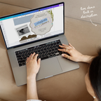 Wedding Website Template with RSVP (Brown & Dusty Blue)