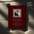 Old Money Wedding Website Template with RSVP (Burgundy)