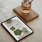 Wedding Website Template with RSVP (Pink & Green)