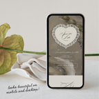 Lace Heart Save The Date Website Template (Lace 0202)