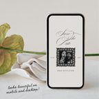 Save The Date Website Template (Romantic 01 - Ivory & Black)