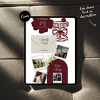 Wedding Website Template with RSVP (Burgundy & Ivory)