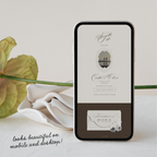 Save The Date Website Template (Vintage 01 - Brown Ivory)