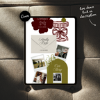 Wedding Website Template with RSVP (Olive Green & Burgundy)