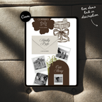 Wedding Website Template with RSVP (Brown & Ivory)