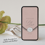 Save The Date Wedding Website Template (Envelope 07 - Pink + Ivory)