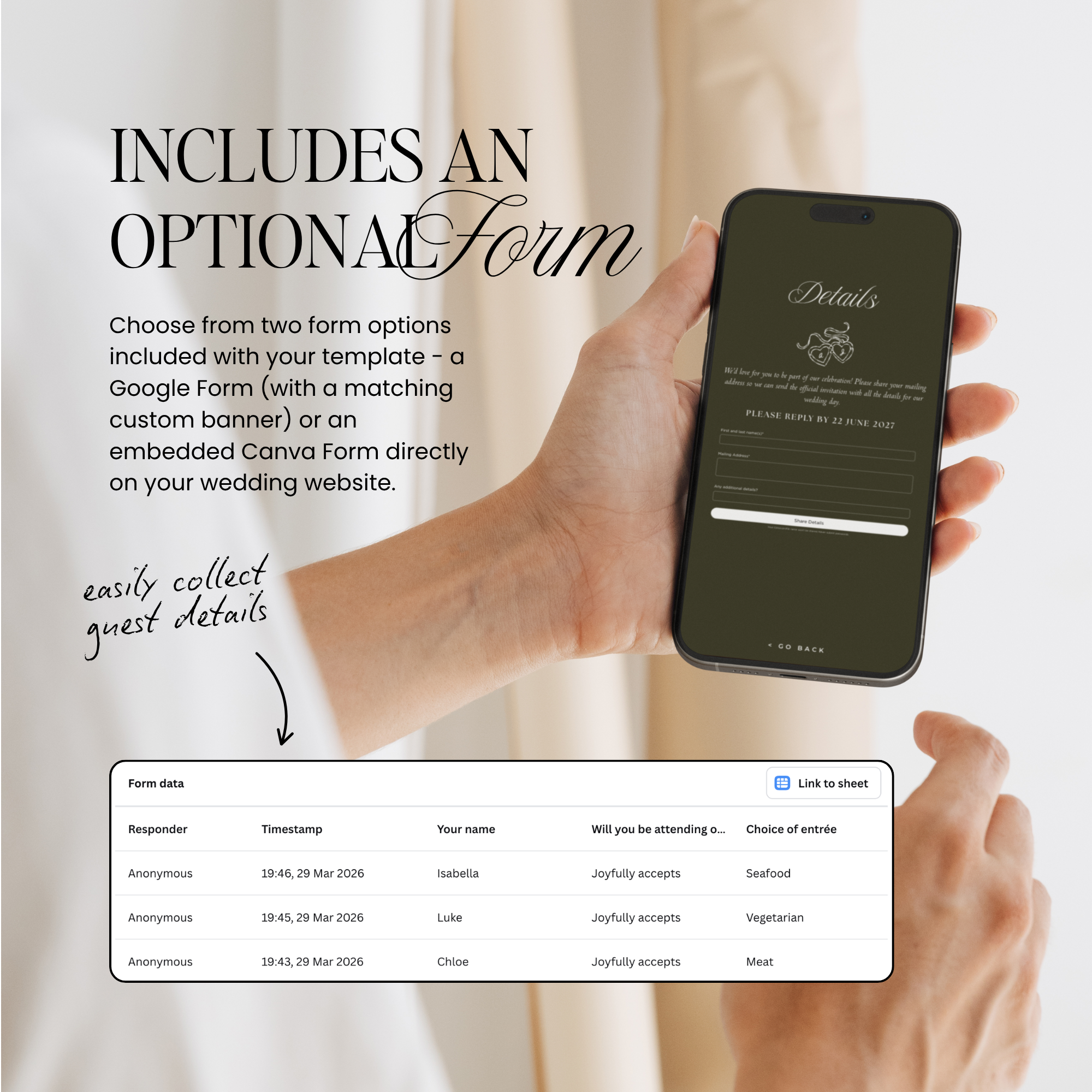 Old Money Save The Date Wedding Website Template (Olive)
