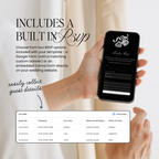 Wedding Website Template with RSVP (Photo Booth 01 - Black)